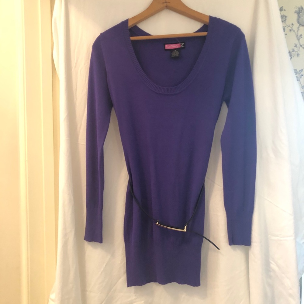 Juniors Sweater Tunic Top; sz. Medium; SAY WHAT? brand